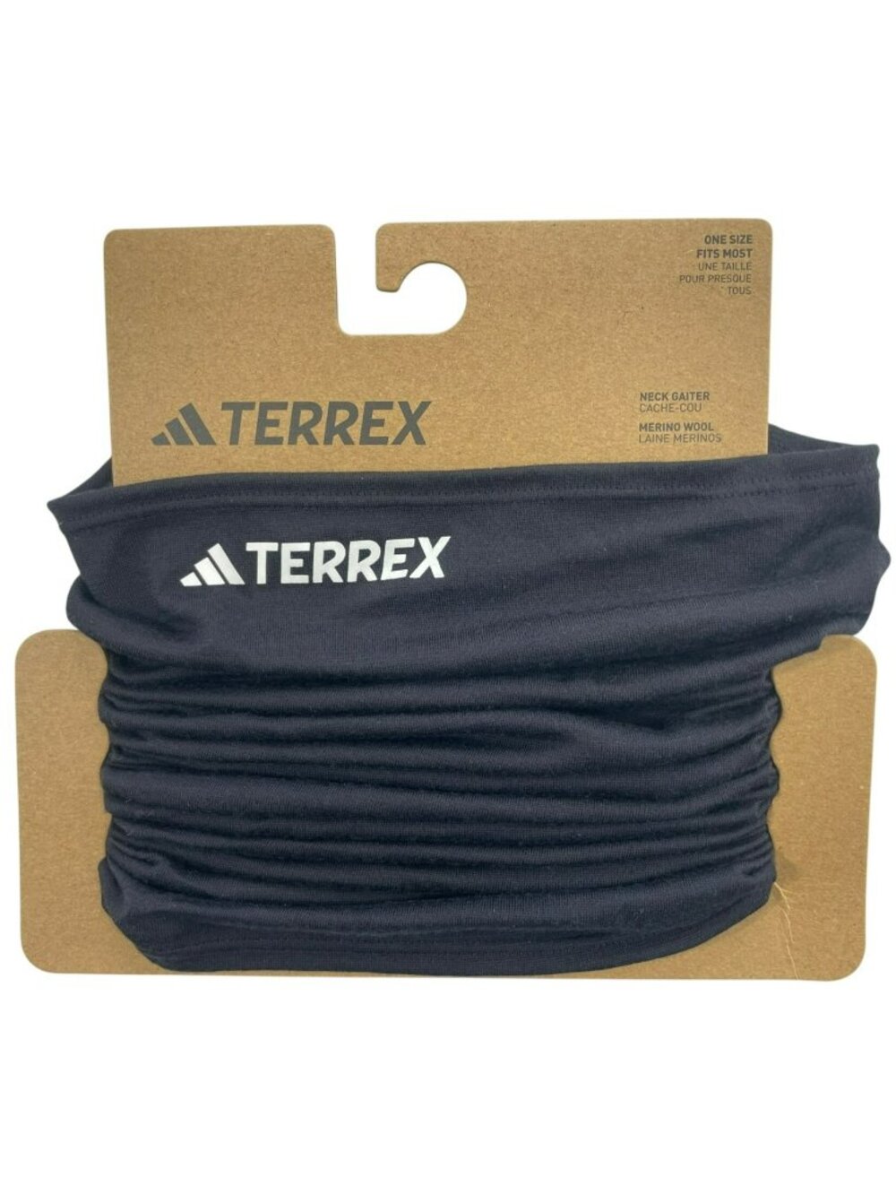 Adidas Terrex Gaiter Merino Wool Neck Stretch Hiking Running Black White O/S NEW
